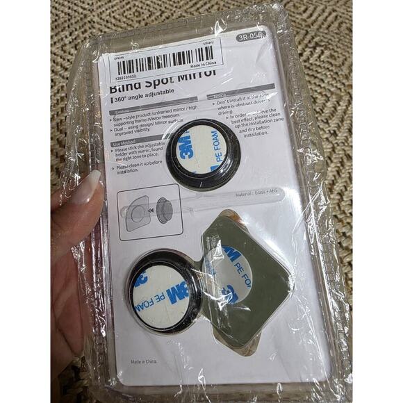 Blind Spot Mirror for Car (2 Pack) - HD Frameless Wide-Angle Convex Mirror for S - Picture 5 of 13